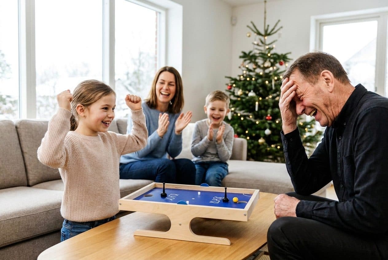 Grandad vs. the kids — Ages 8 to 80 — and the kids usually win.
